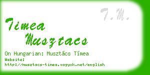 timea musztacs business card