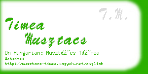 timea musztacs business card